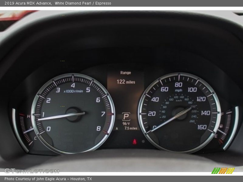 White Diamond Pearl / Espresso 2019 Acura MDX Advance