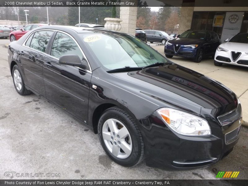 Black Granite Metallic / Titanium Gray 2008 Chevrolet Malibu LS Sedan