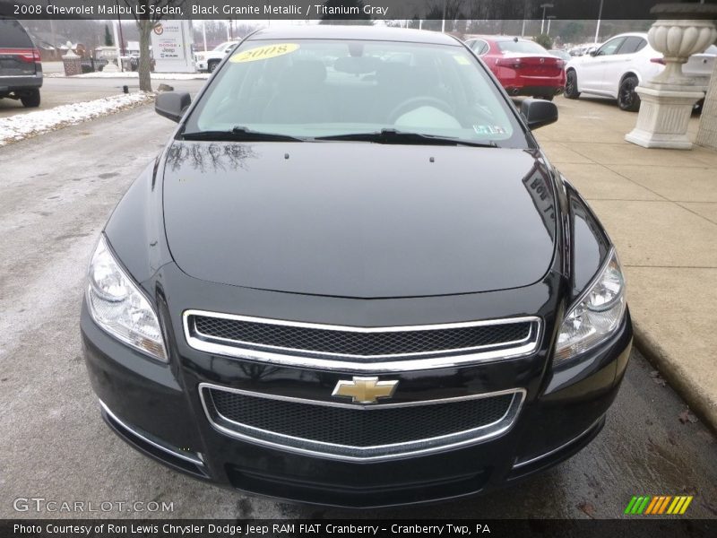 Black Granite Metallic / Titanium Gray 2008 Chevrolet Malibu LS Sedan