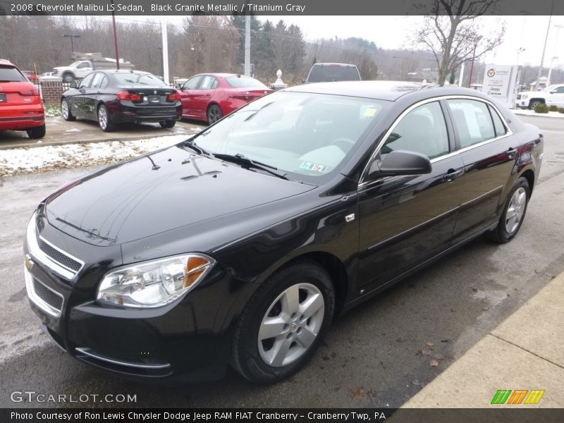 Black Granite Metallic / Titanium Gray 2008 Chevrolet Malibu LS Sedan