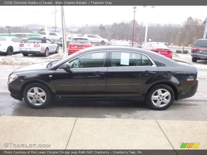 Black Granite Metallic / Titanium Gray 2008 Chevrolet Malibu LS Sedan