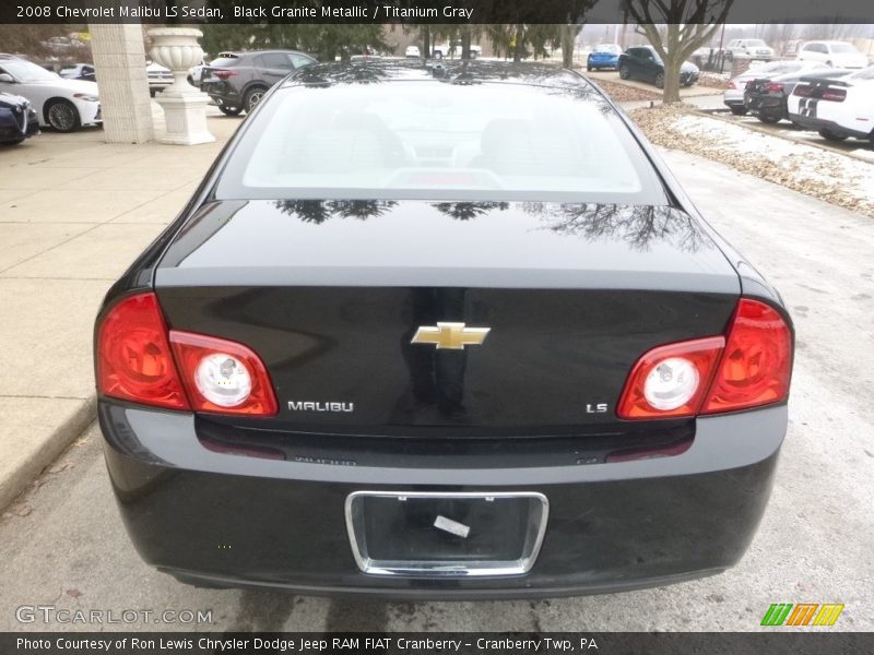 Black Granite Metallic / Titanium Gray 2008 Chevrolet Malibu LS Sedan