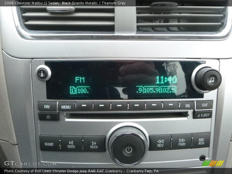 Black Granite Metallic / Titanium Gray 2008 Chevrolet Malibu LS Sedan