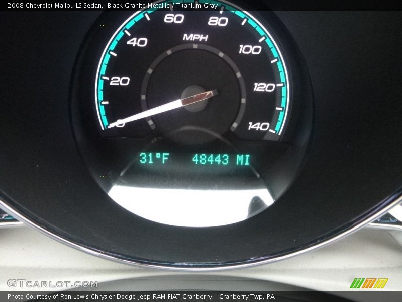 Black Granite Metallic / Titanium Gray 2008 Chevrolet Malibu LS Sedan