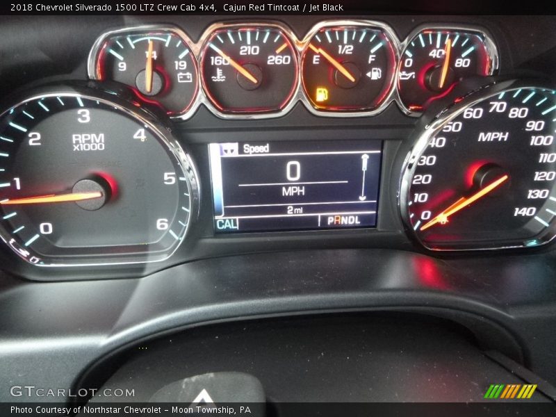 Cajun Red Tintcoat / Jet Black 2018 Chevrolet Silverado 1500 LTZ Crew Cab 4x4