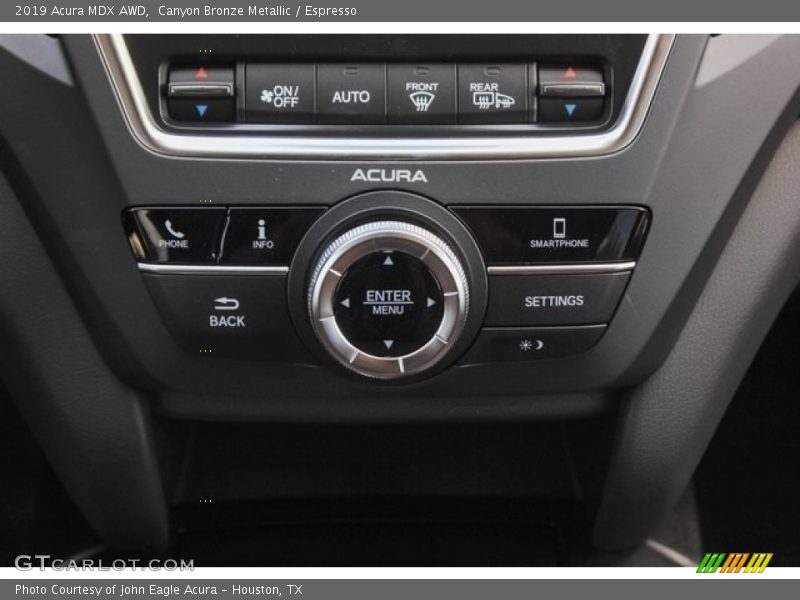 Controls of 2019 MDX AWD