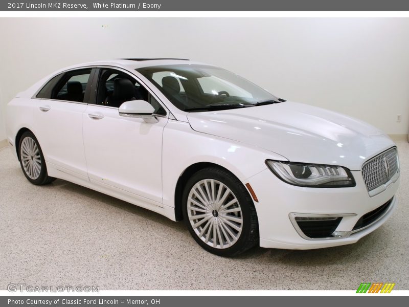 White Platinum / Ebony 2017 Lincoln MKZ Reserve