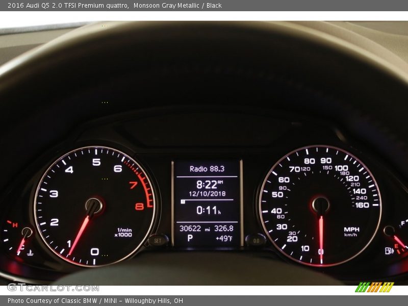 Monsoon Gray Metallic / Black 2016 Audi Q5 2.0 TFSI Premium quattro