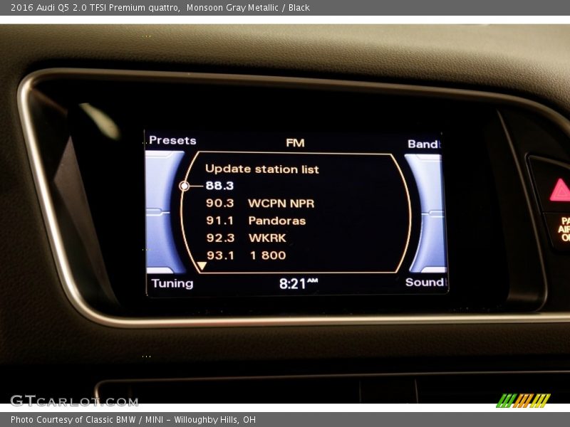 Monsoon Gray Metallic / Black 2016 Audi Q5 2.0 TFSI Premium quattro