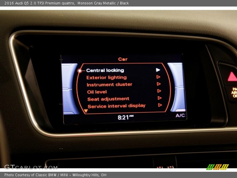 Monsoon Gray Metallic / Black 2016 Audi Q5 2.0 TFSI Premium quattro