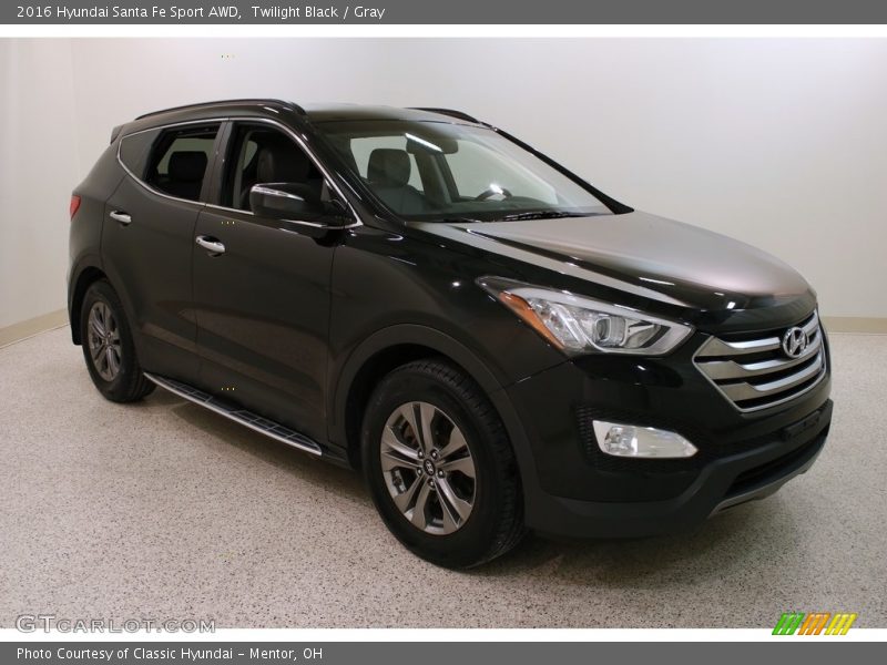 Twilight Black / Gray 2016 Hyundai Santa Fe Sport AWD