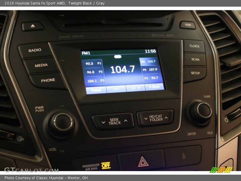 Twilight Black / Gray 2016 Hyundai Santa Fe Sport AWD