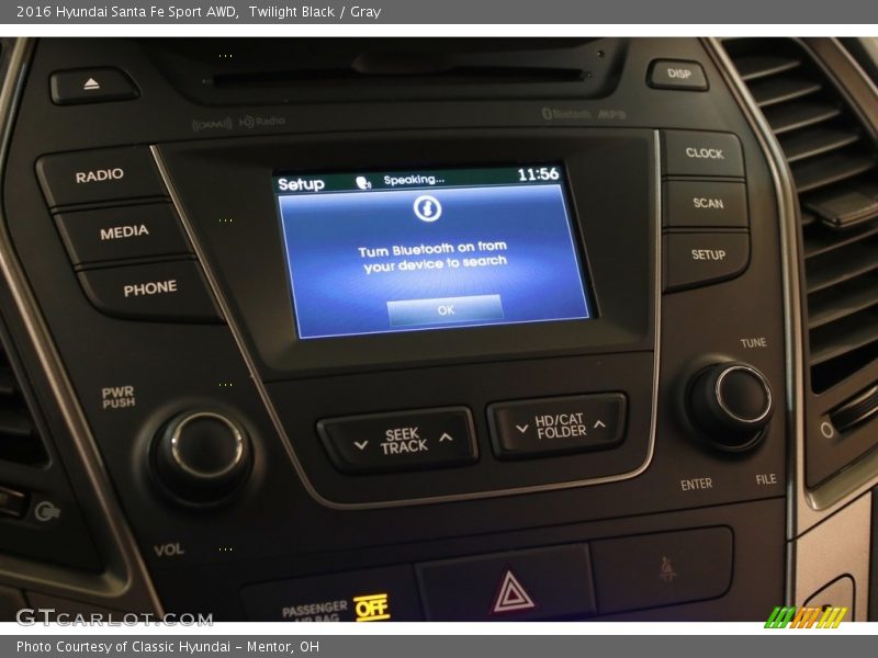 Twilight Black / Gray 2016 Hyundai Santa Fe Sport AWD