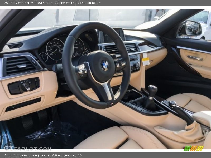 Alpine White / Venetian Beige 2018 BMW 3 Series 330i Sedan