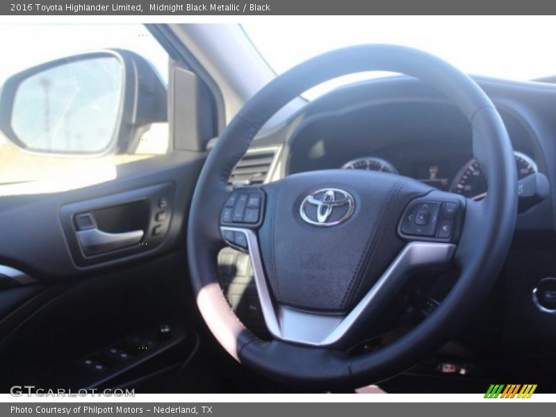 Midnight Black Metallic / Black 2016 Toyota Highlander Limited