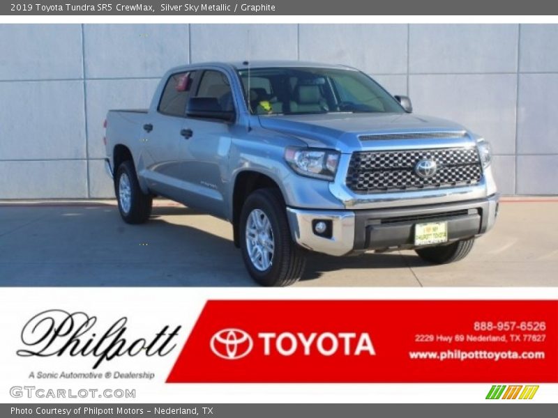 Silver Sky Metallic / Graphite 2019 Toyota Tundra SR5 CrewMax