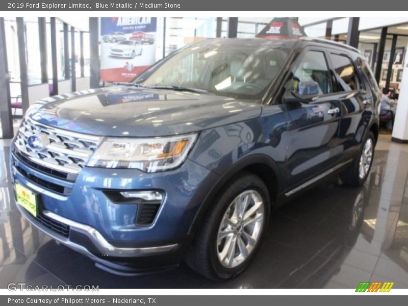 Blue Metallic / Medium Stone 2019 Ford Explorer Limited