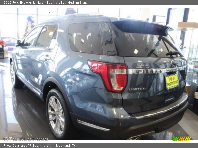Blue Metallic / Medium Stone 2019 Ford Explorer Limited