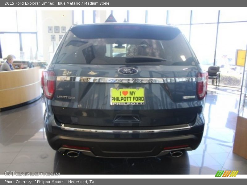 Blue Metallic / Medium Stone 2019 Ford Explorer Limited