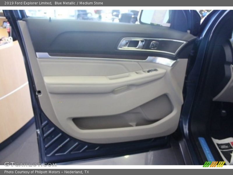 Blue Metallic / Medium Stone 2019 Ford Explorer Limited