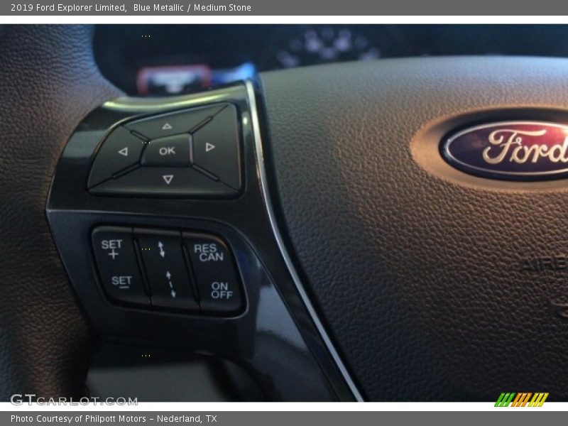 Blue Metallic / Medium Stone 2019 Ford Explorer Limited