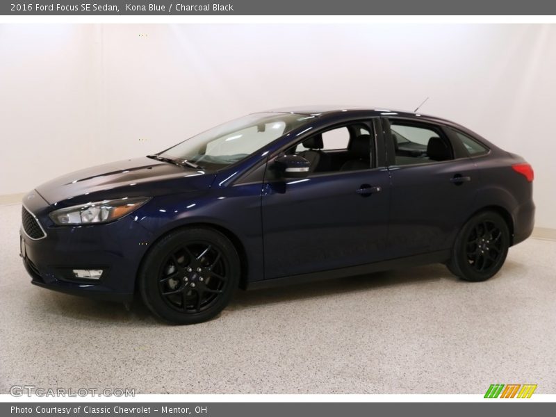 Kona Blue / Charcoal Black 2016 Ford Focus SE Sedan