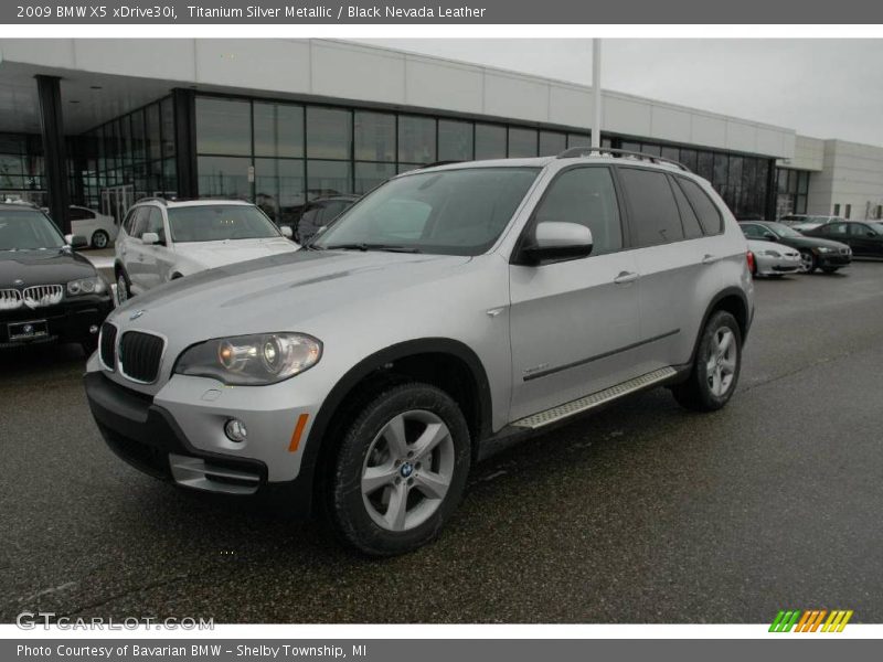 Titanium Silver Metallic / Black Nevada Leather 2009 BMW X5 xDrive30i