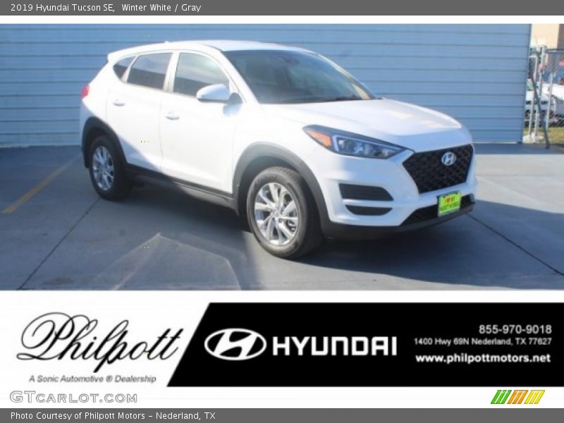 Winter White / Gray 2019 Hyundai Tucson SE