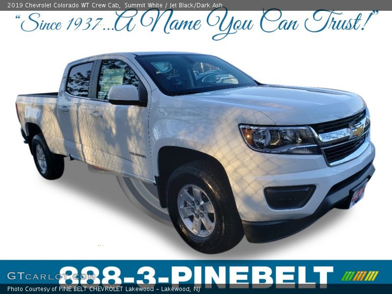 Summit White / Jet Black/Dark Ash 2019 Chevrolet Colorado WT Crew Cab