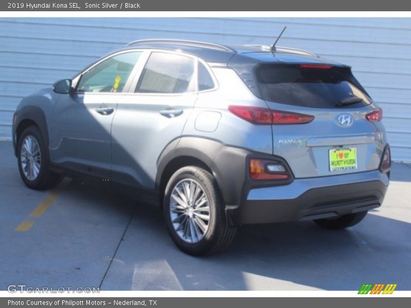 Sonic Silver / Black 2019 Hyundai Kona SEL