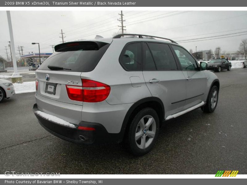Titanium Silver Metallic / Black Nevada Leather 2009 BMW X5 xDrive30i