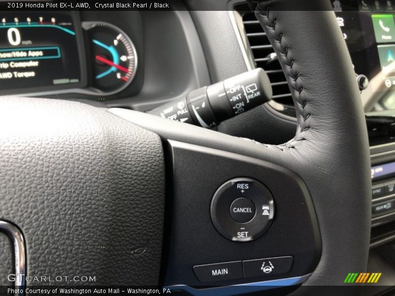 Crystal Black Pearl / Black 2019 Honda Pilot EX-L AWD