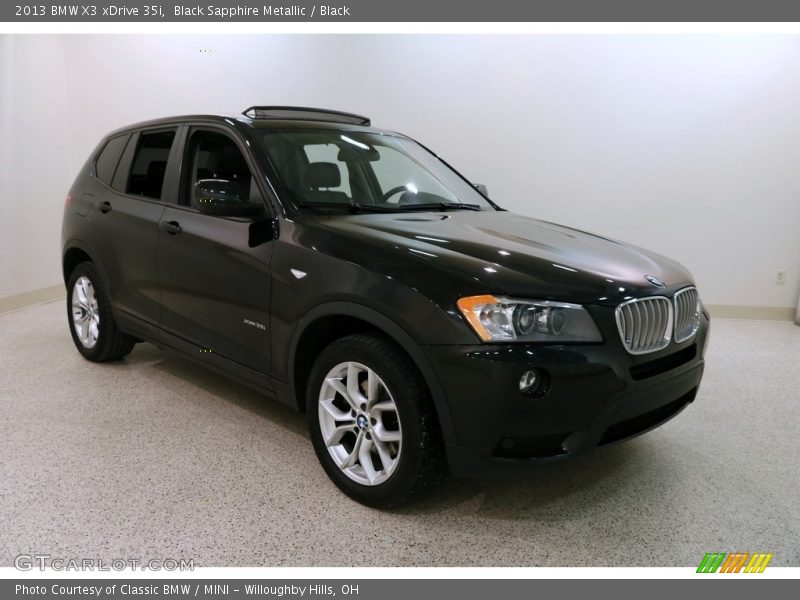 Black Sapphire Metallic / Black 2013 BMW X3 xDrive 35i