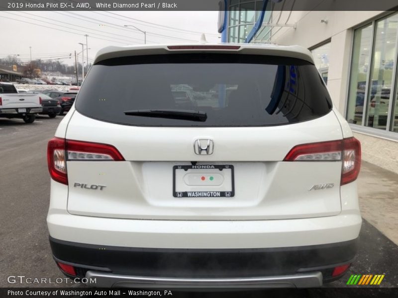 White Diamond Pearl / Black 2019 Honda Pilot EX-L AWD