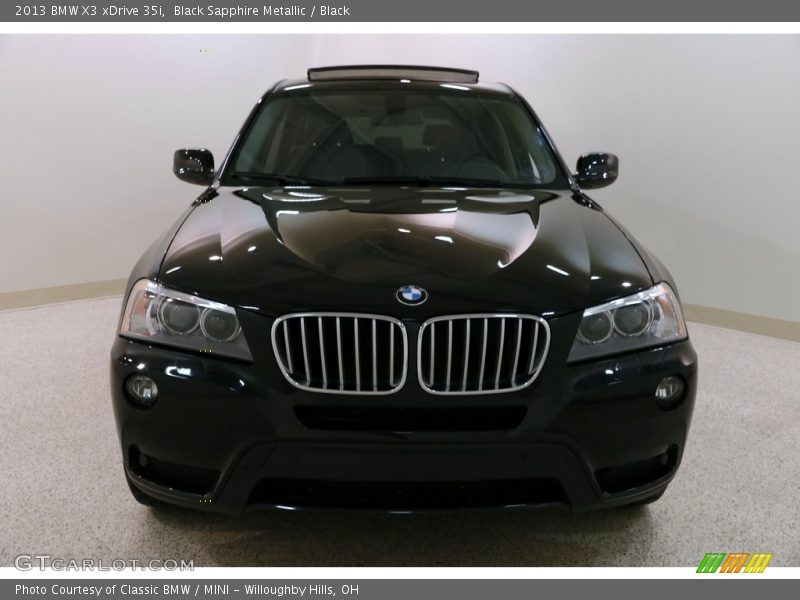 Black Sapphire Metallic / Black 2013 BMW X3 xDrive 35i