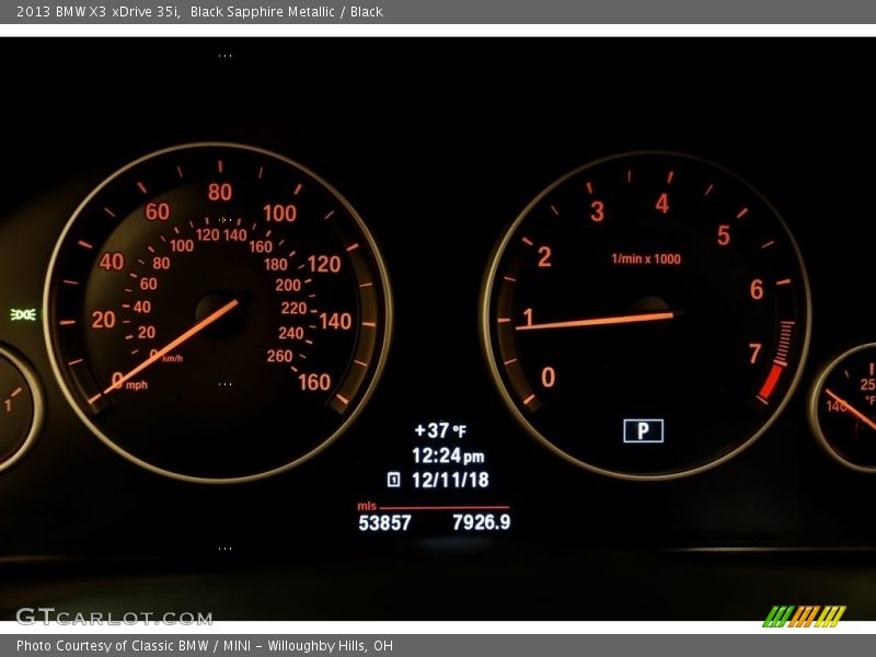 Black Sapphire Metallic / Black 2013 BMW X3 xDrive 35i