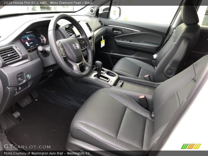 White Diamond Pearl / Black 2019 Honda Pilot EX-L AWD