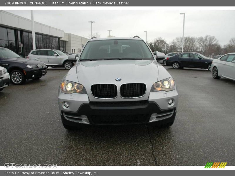 Titanium Silver Metallic / Black Nevada Leather 2009 BMW X5 xDrive30i