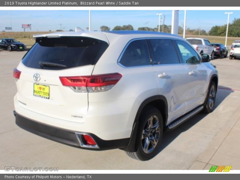 Blizzard Pearl White / Saddle Tan 2019 Toyota Highlander Limited Platinum