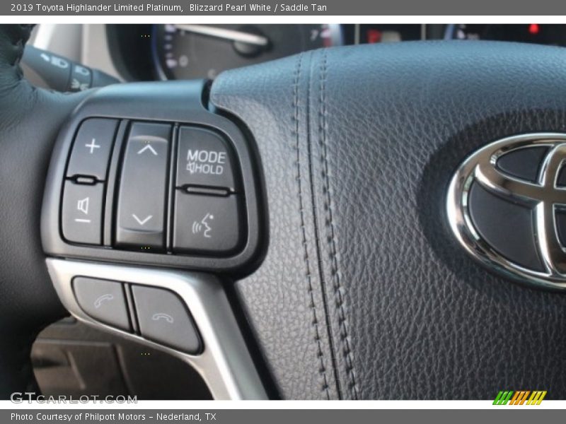 Blizzard Pearl White / Saddle Tan 2019 Toyota Highlander Limited Platinum