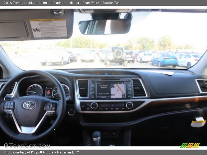 Blizzard Pearl White / Saddle Tan 2019 Toyota Highlander Limited Platinum