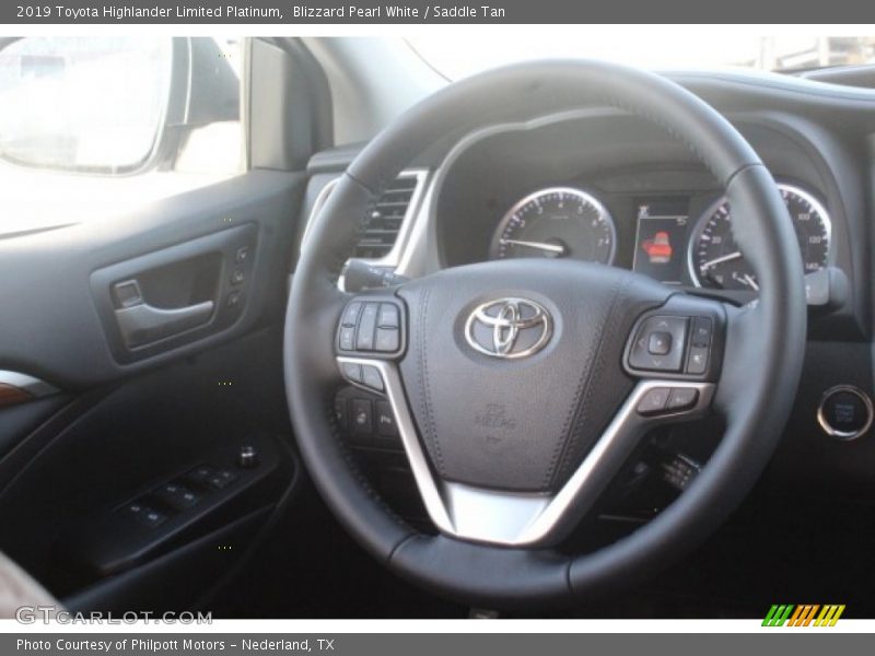 Blizzard Pearl White / Saddle Tan 2019 Toyota Highlander Limited Platinum