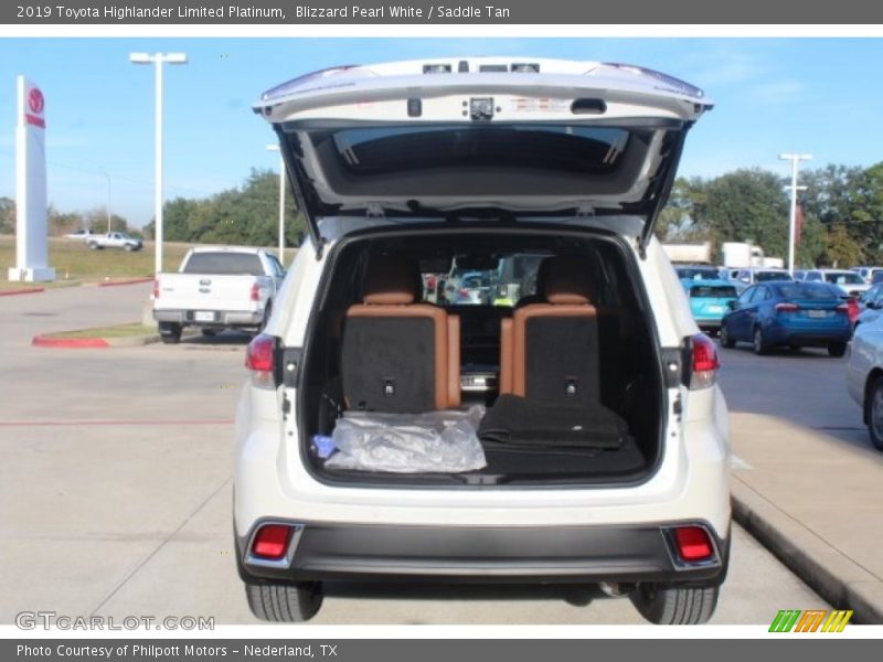 Blizzard Pearl White / Saddle Tan 2019 Toyota Highlander Limited Platinum