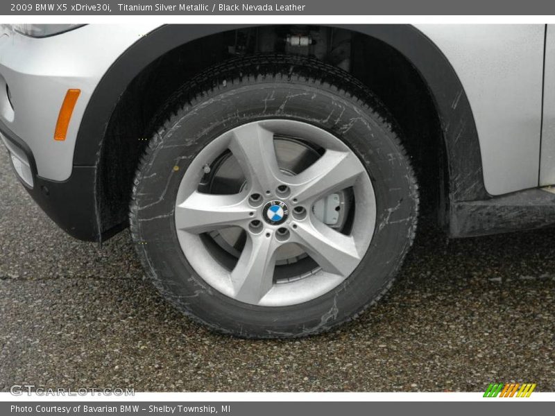 Titanium Silver Metallic / Black Nevada Leather 2009 BMW X5 xDrive30i