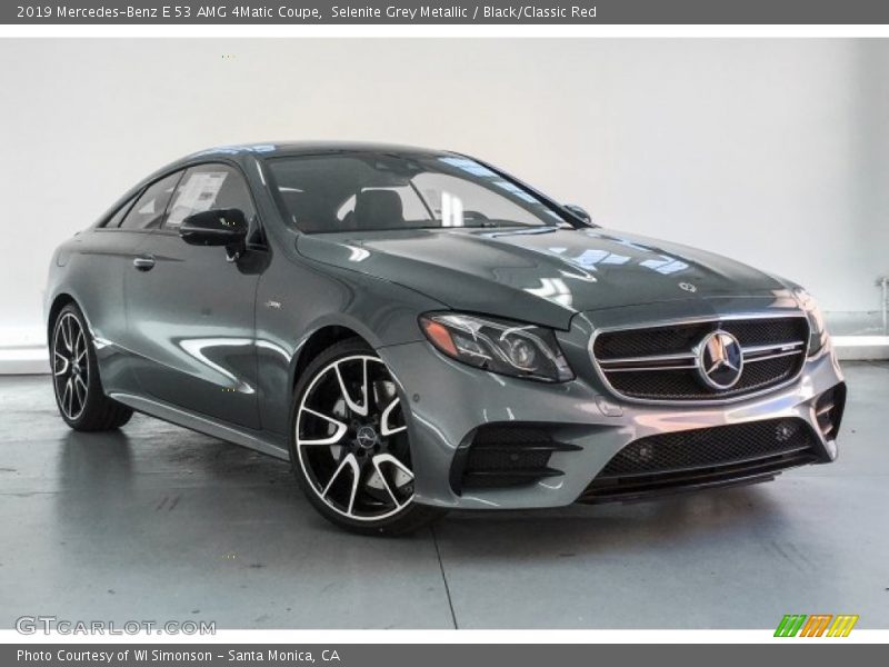 Selenite Grey Metallic / Black/Classic Red 2019 Mercedes-Benz E 53 AMG 4Matic Coupe