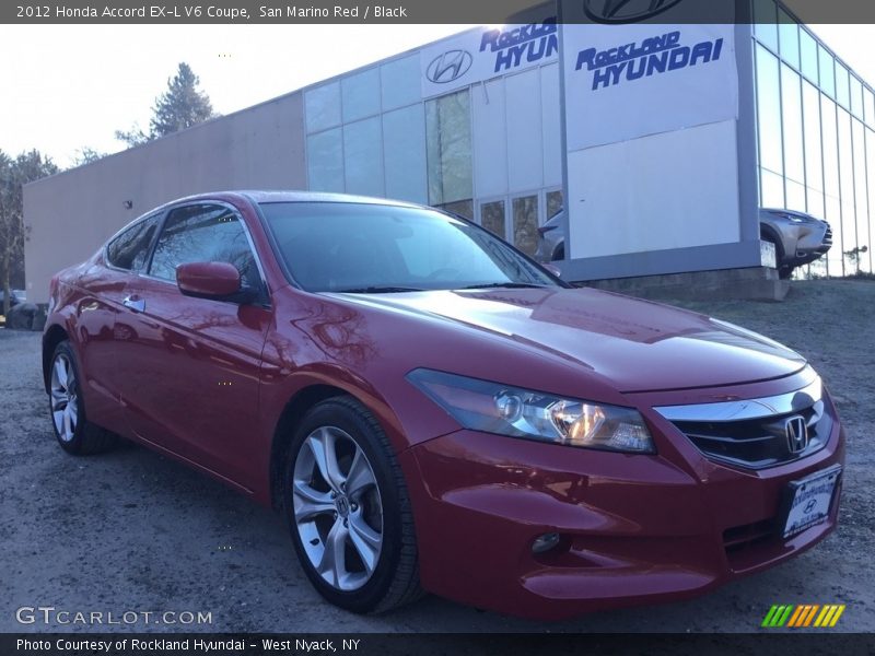 San Marino Red / Black 2012 Honda Accord EX-L V6 Coupe