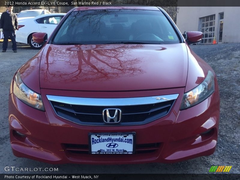 San Marino Red / Black 2012 Honda Accord EX-L V6 Coupe