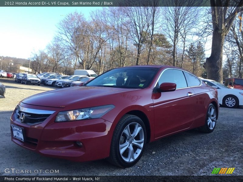 San Marino Red / Black 2012 Honda Accord EX-L V6 Coupe
