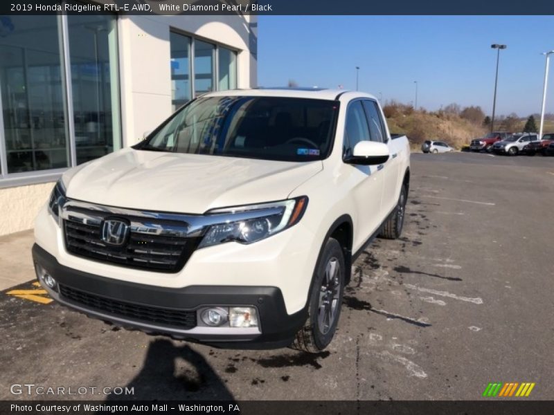 White Diamond Pearl / Black 2019 Honda Ridgeline RTL-E AWD