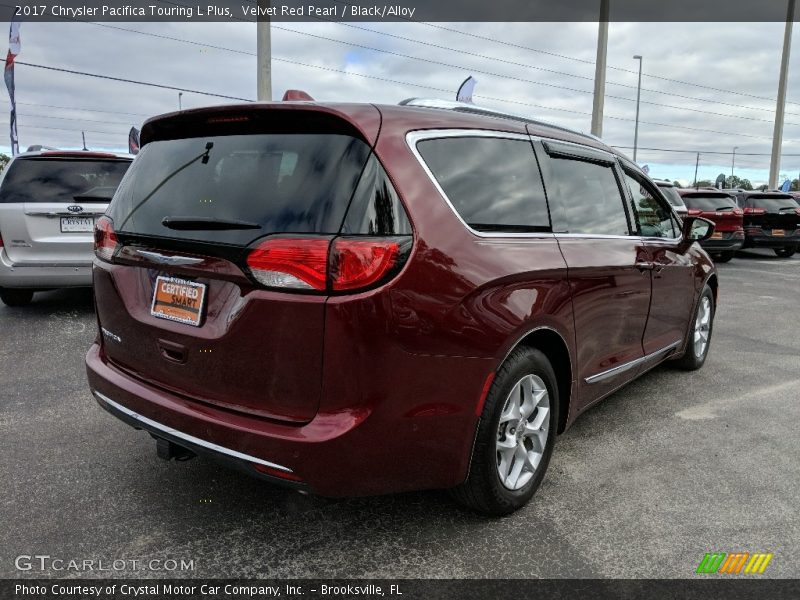 Velvet Red Pearl / Black/Alloy 2017 Chrysler Pacifica Touring L Plus